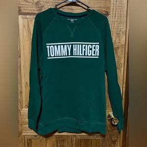 Tommy Hilfiger Long Sleeve Sleepwear Green T-Shirt Mens Size Large L 60% Cotton